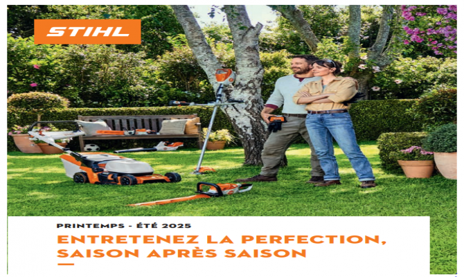 Venez découvrir le nouveau Catalogue STIHL Printemps/Eté 2025.<